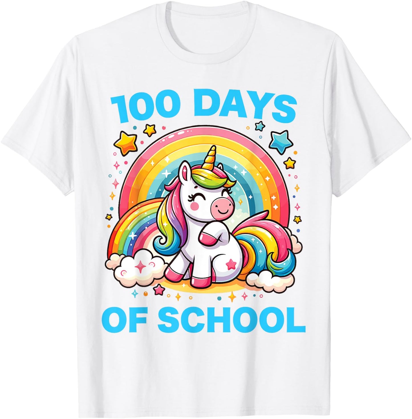 100 Days of School Unicorn Girls Teacher 100th Day of School T-Shirt - T-Shirt | White