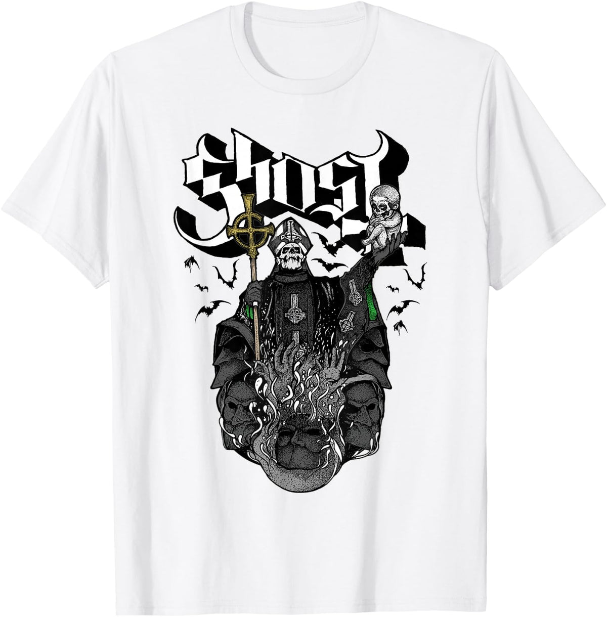 Ghost – Challice on Red T-Shirt - T-Shirt | White