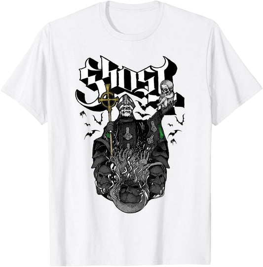 Ghost – Challice on Red T-Shirt - T-Shirt | White