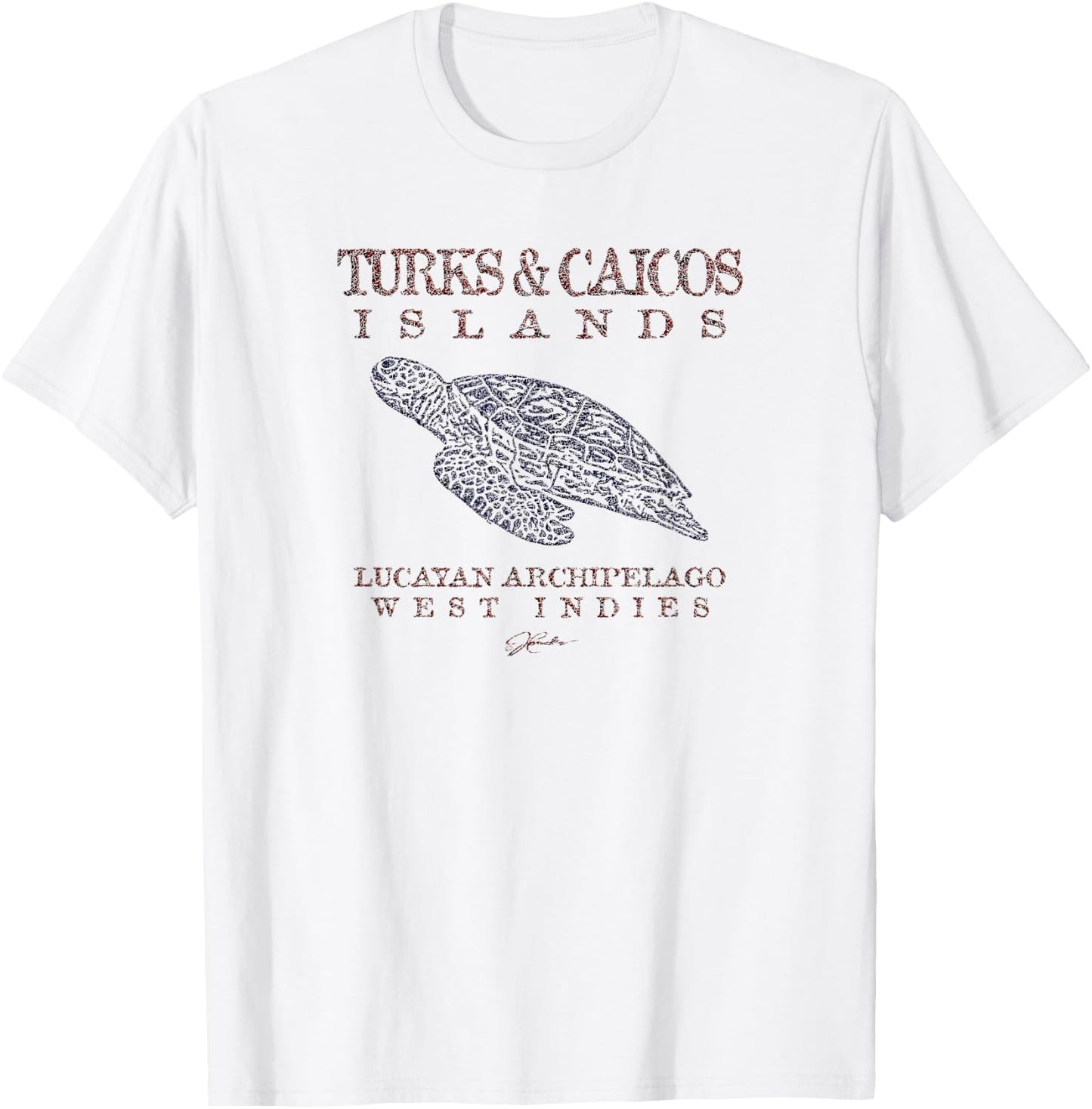 JCombs: Turks & Caicos Islands, Gliding Sea Turtle T-Shirt - T-Shirt | White