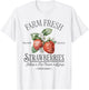 Farm Fresh Strawberries Vintage Strawberry Farmers Farm T-Shirt - T-Shirt | White