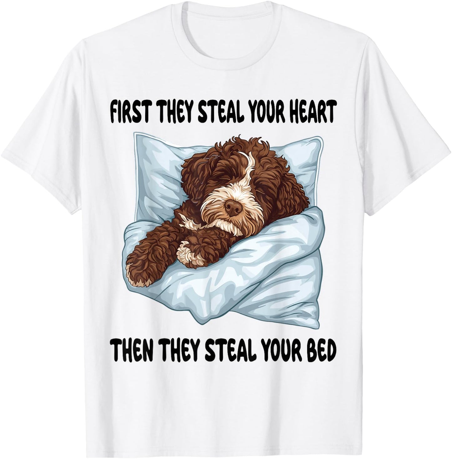 Bernedoodle Sleeping Pajamas Nightgown T-Shirt - T-Shirt | White