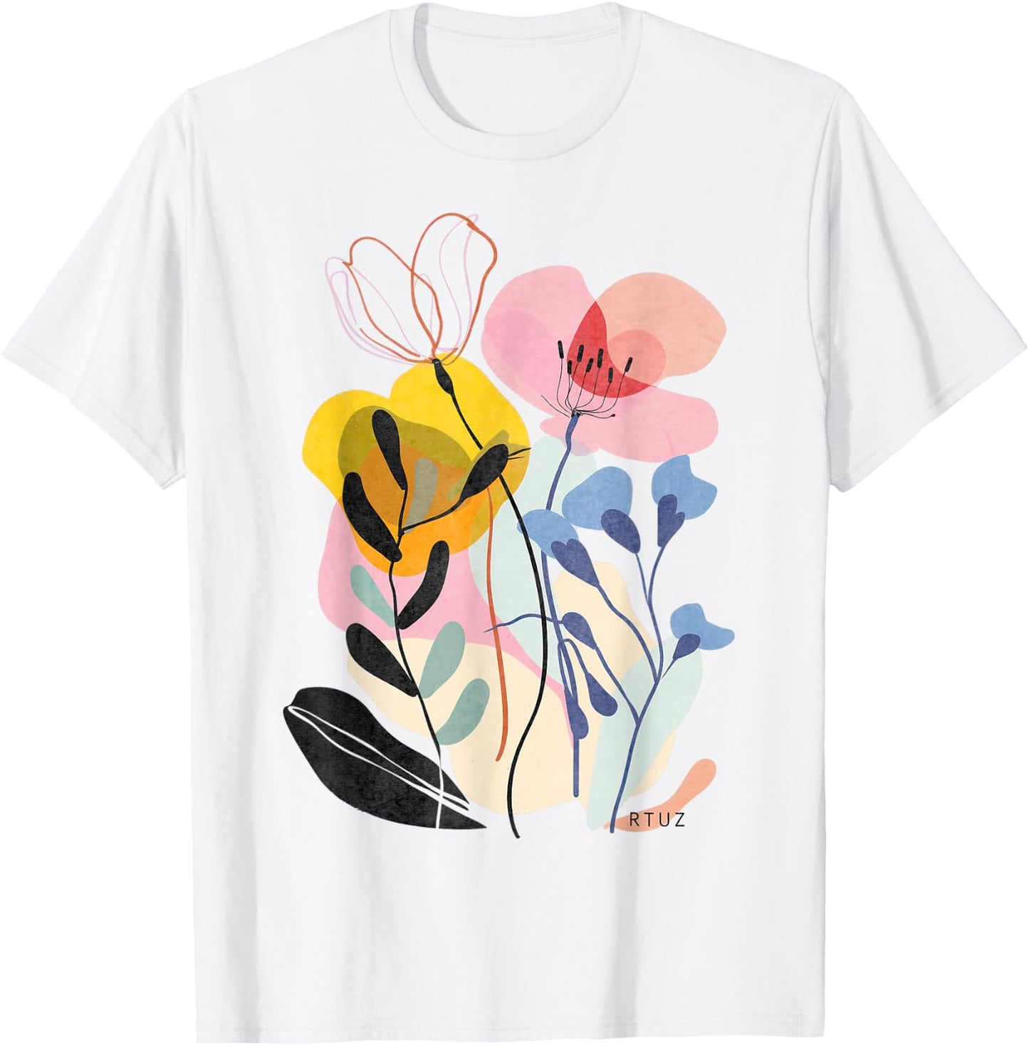 Boho Style Floral Pastel Design Flowers Hipster Streetwear T-Shirt - T-Shirt | White