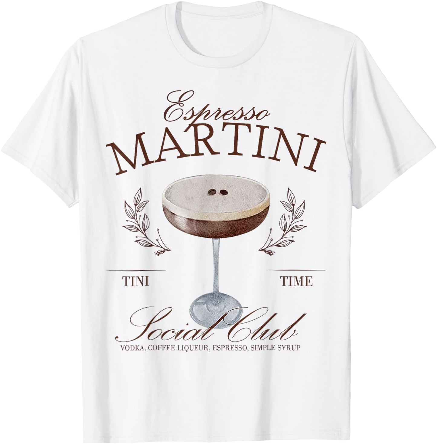 Espresso Martini Social Club Cocktail Bachelorette Design T-Shirt - T-Shirt | White