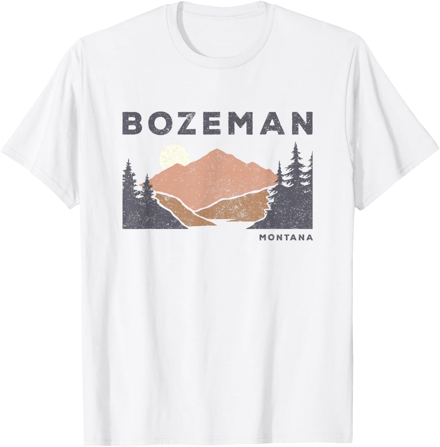 Vintage Bozeman Montana Retro Mountain Souvenir T-Shirt - T-Shirt | White