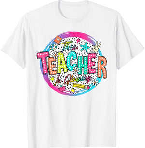 This Teacher Is Glowing Hello Summer Funny End Of School Women T-Shirt - T-Shirt | White