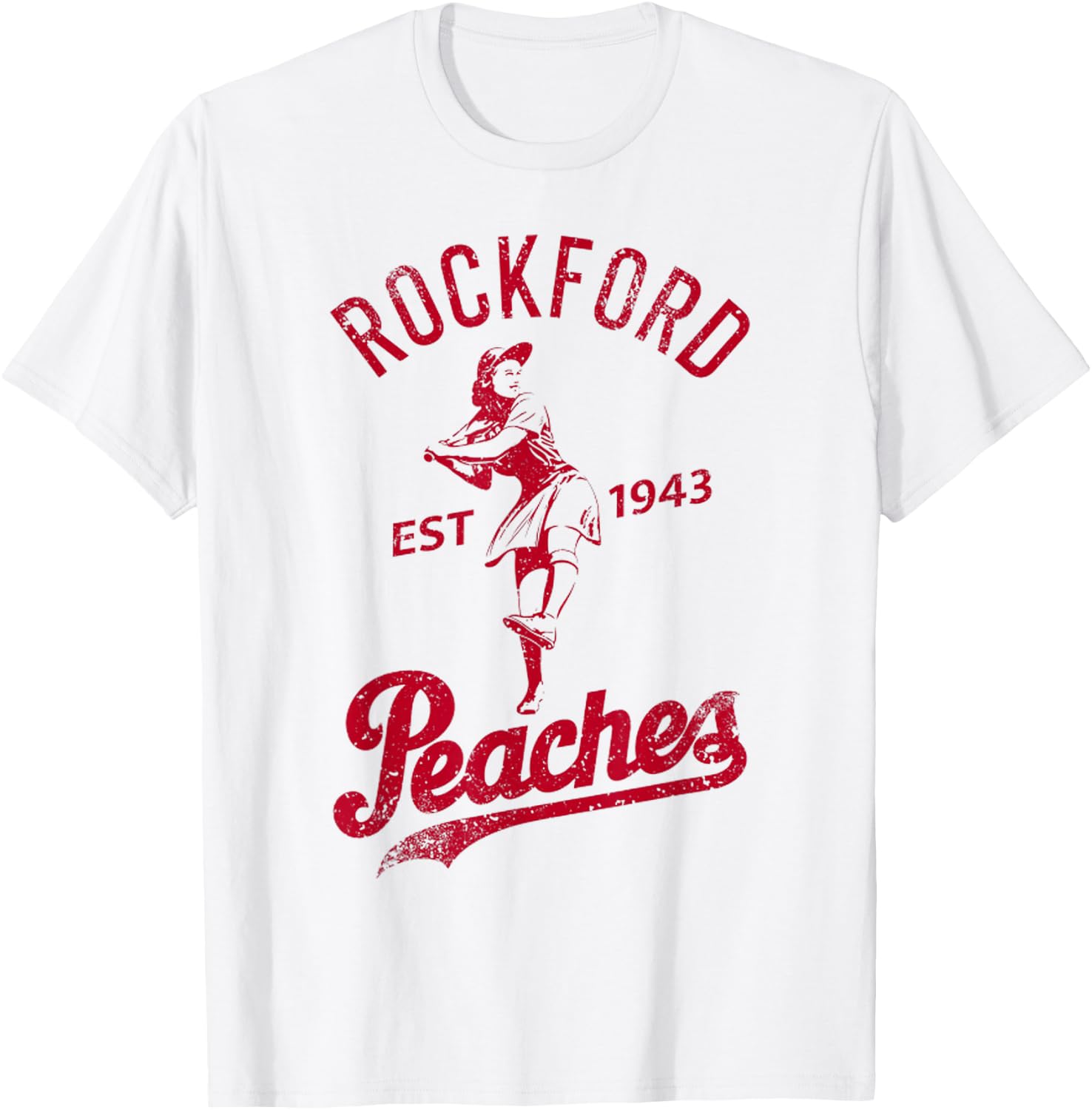 Rockford 1943 Peaches Vintage T-Shirt - T-Shirt | White