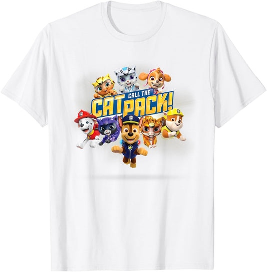 PAW Patrol Call The Cat Pack! Leo, Shade, Wild, Rory, Chase T-Shirt - T-Shirt | White