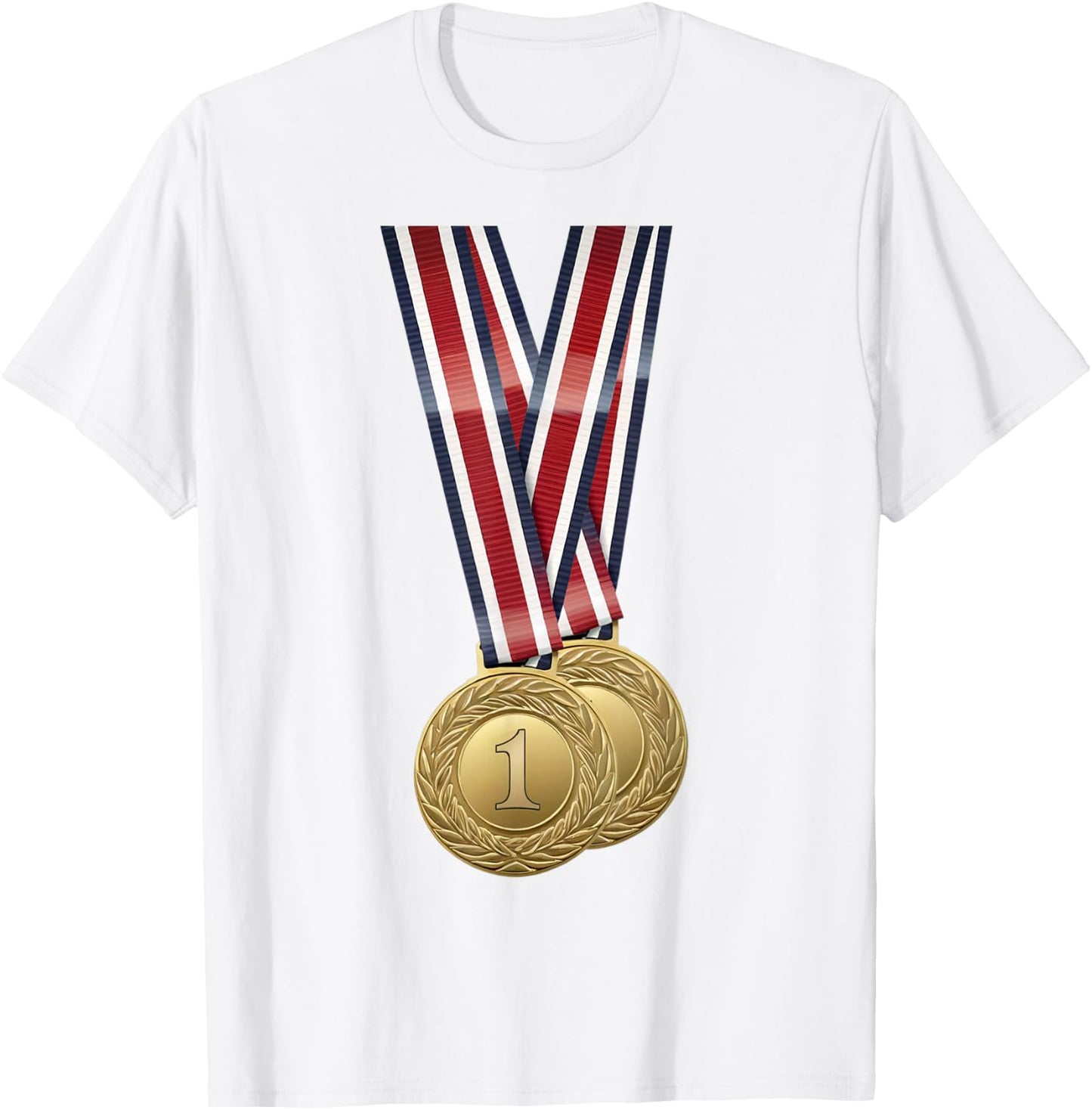 USA Sports Shirt Medal for Winners Champions USA Gifts T-Shirt - T-Shirt | White