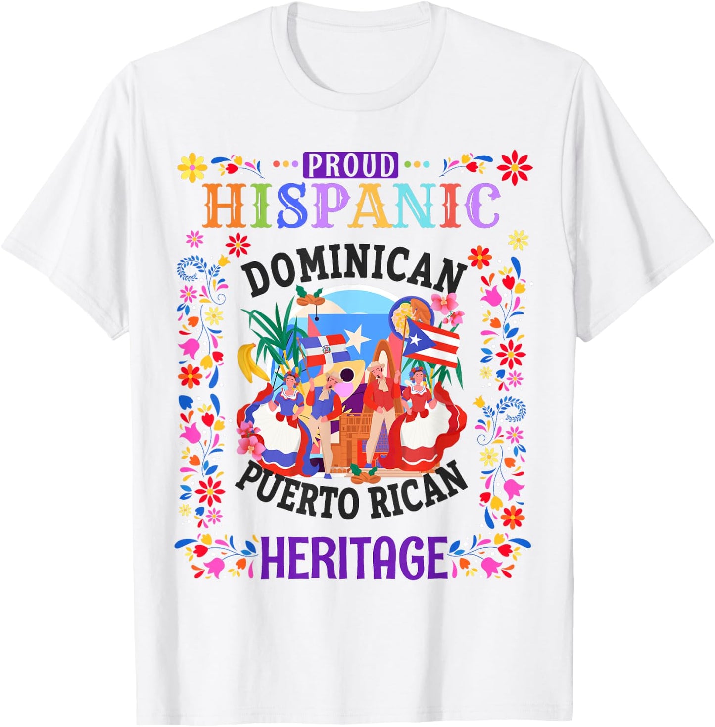 Dominican & Puerto Rican Flag Outfit Idea For Kids Dominican T-Shirt - T-Shirt | White