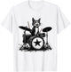 Punk Rockstar Kitten Kitty Cat Drummer Playing Drums Graphic T-Shirt - T-Shirt | White
