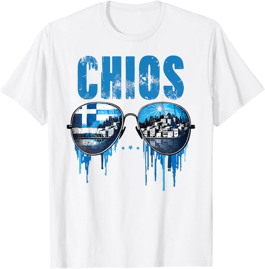 Chios Retro Sunglasses T-Shirt - T-Shirt | White