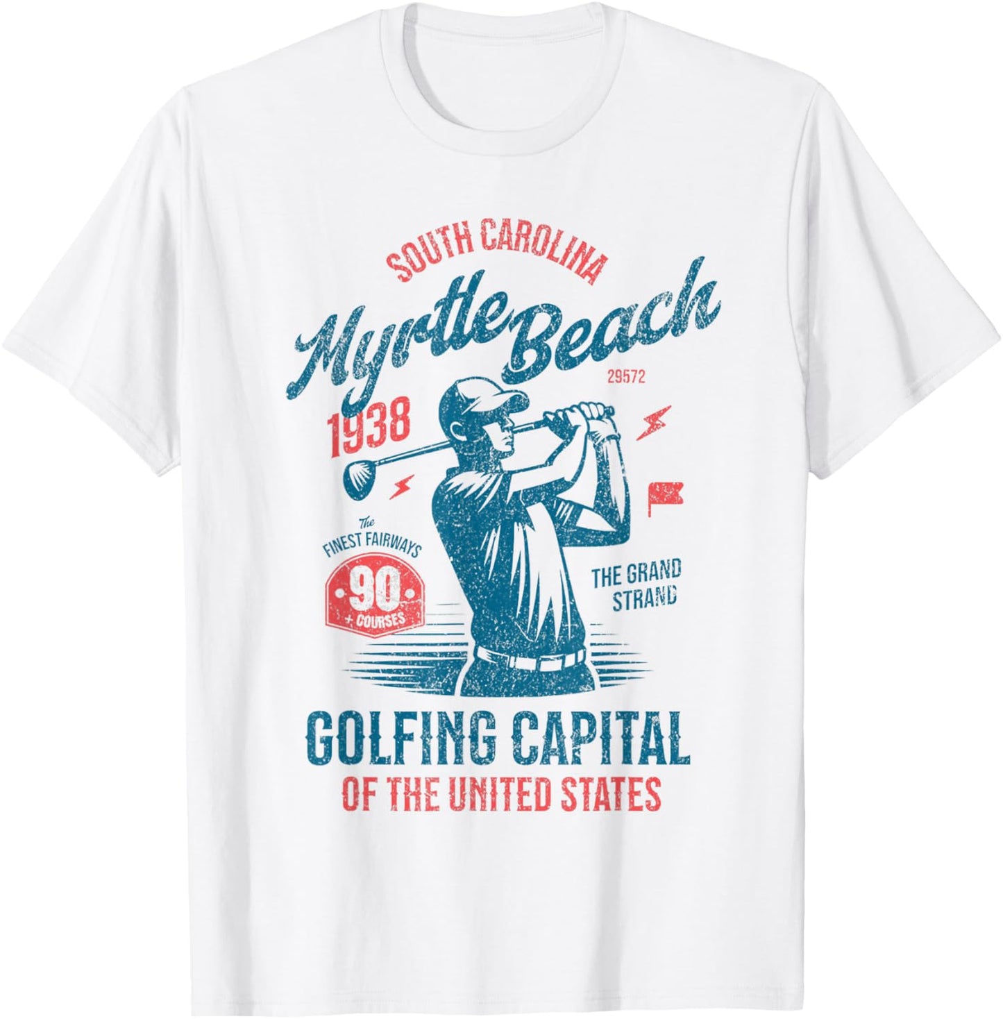 Myrtle Beach South Carolina Golfing Capital Golf T-Shirt - T-Shirt | White