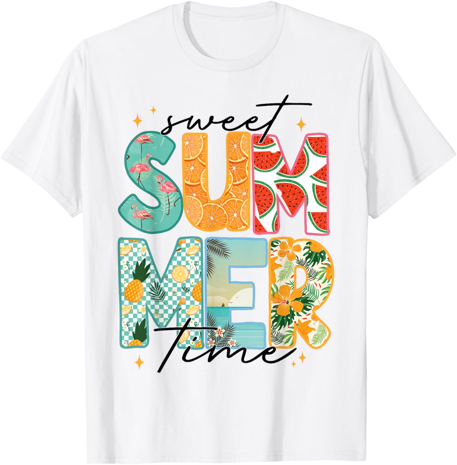 Sweet Summer Time Funny Summer Vacation Beach T-Shirt - T-Shirt | White
