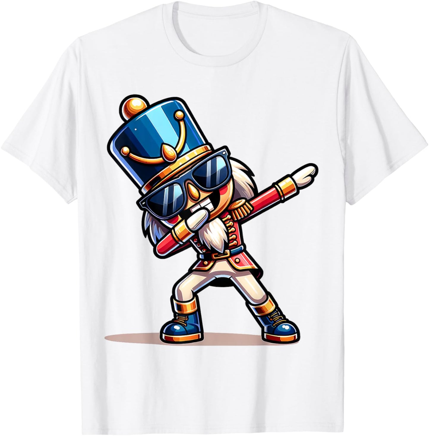 Christmas Nutcracker Dabbing Boys Santa Xmas Funny T-Shirt - T-Shirt | White