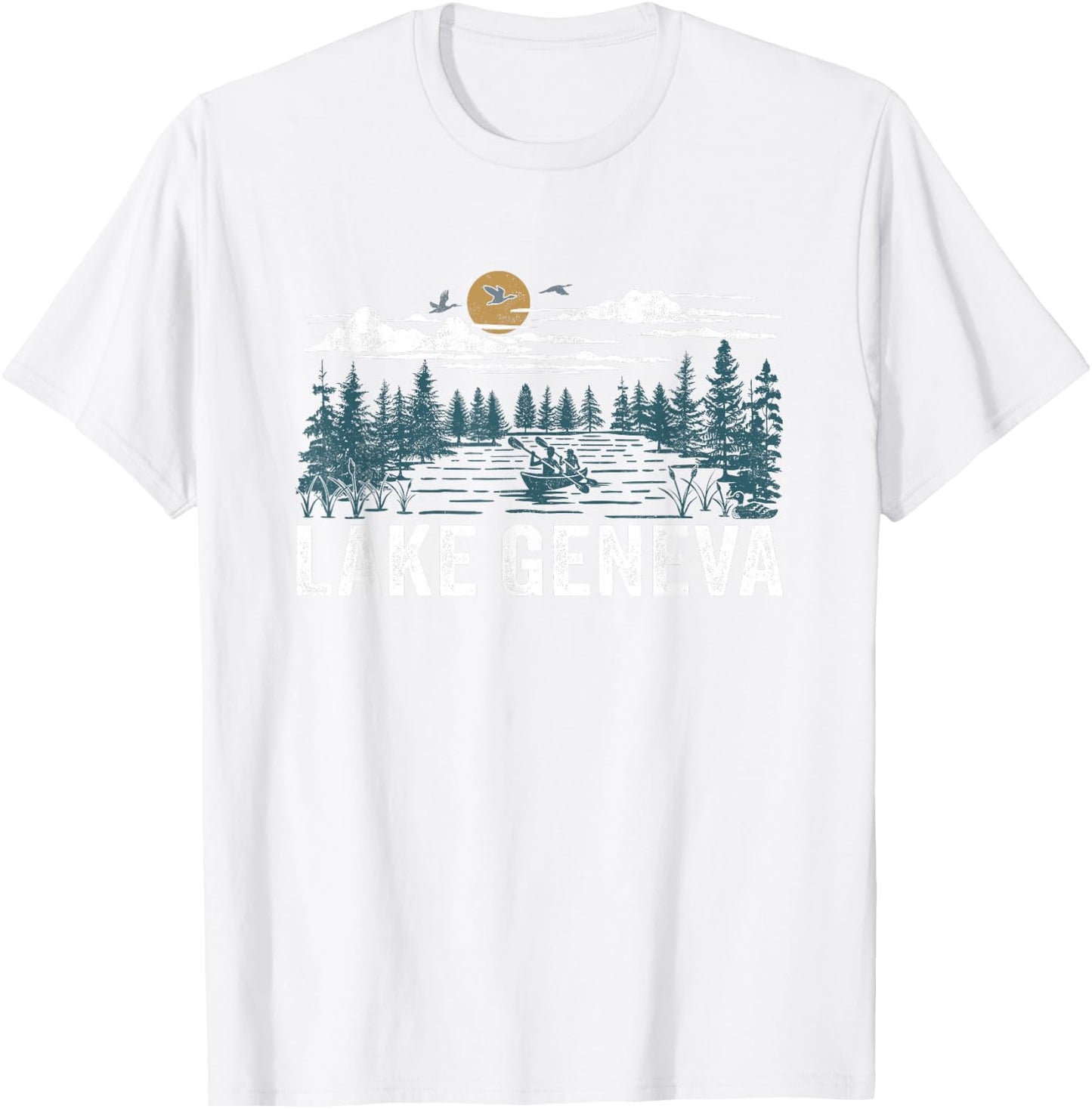 Lake Geneva Wisconsin T-Shirt - T-Shirt | White