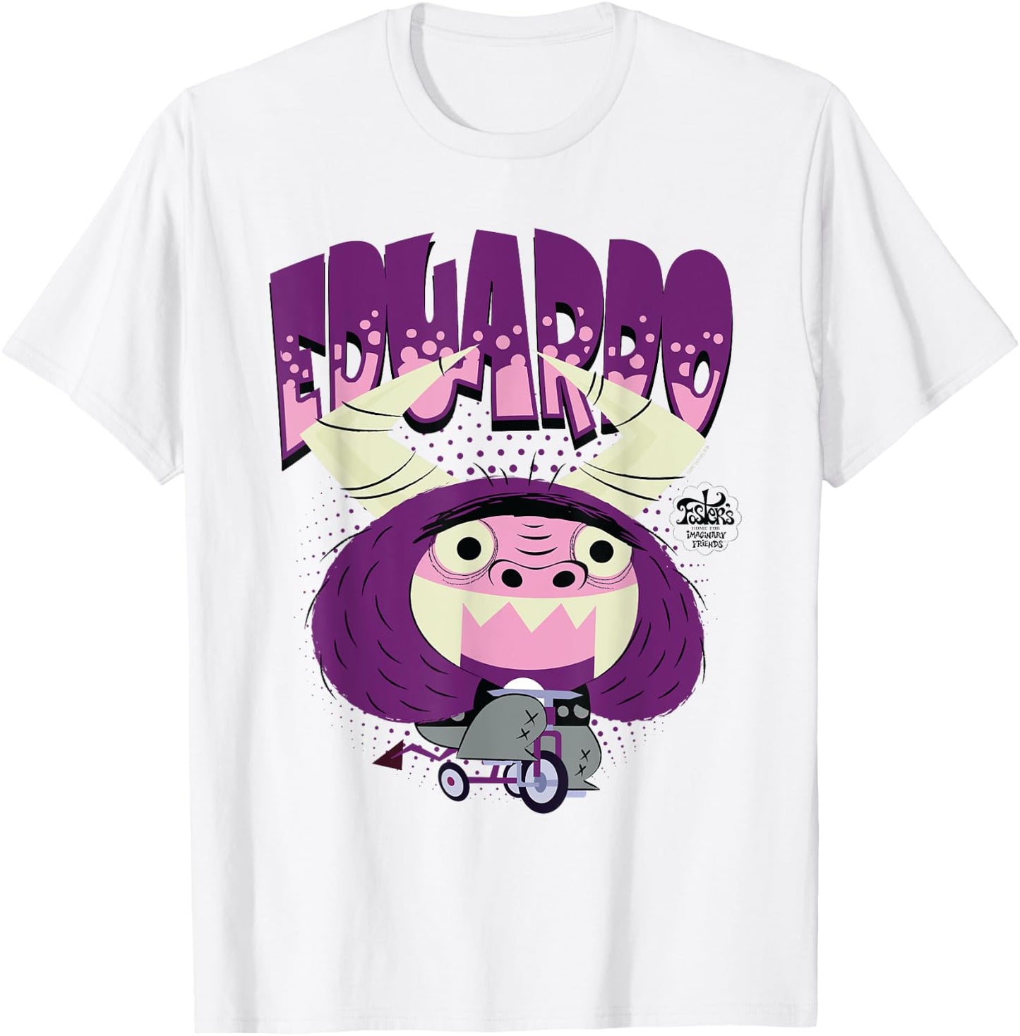 Foster's Home for Imaginary Friends Eduardo Biking T-Shirt - T-Shirt | White