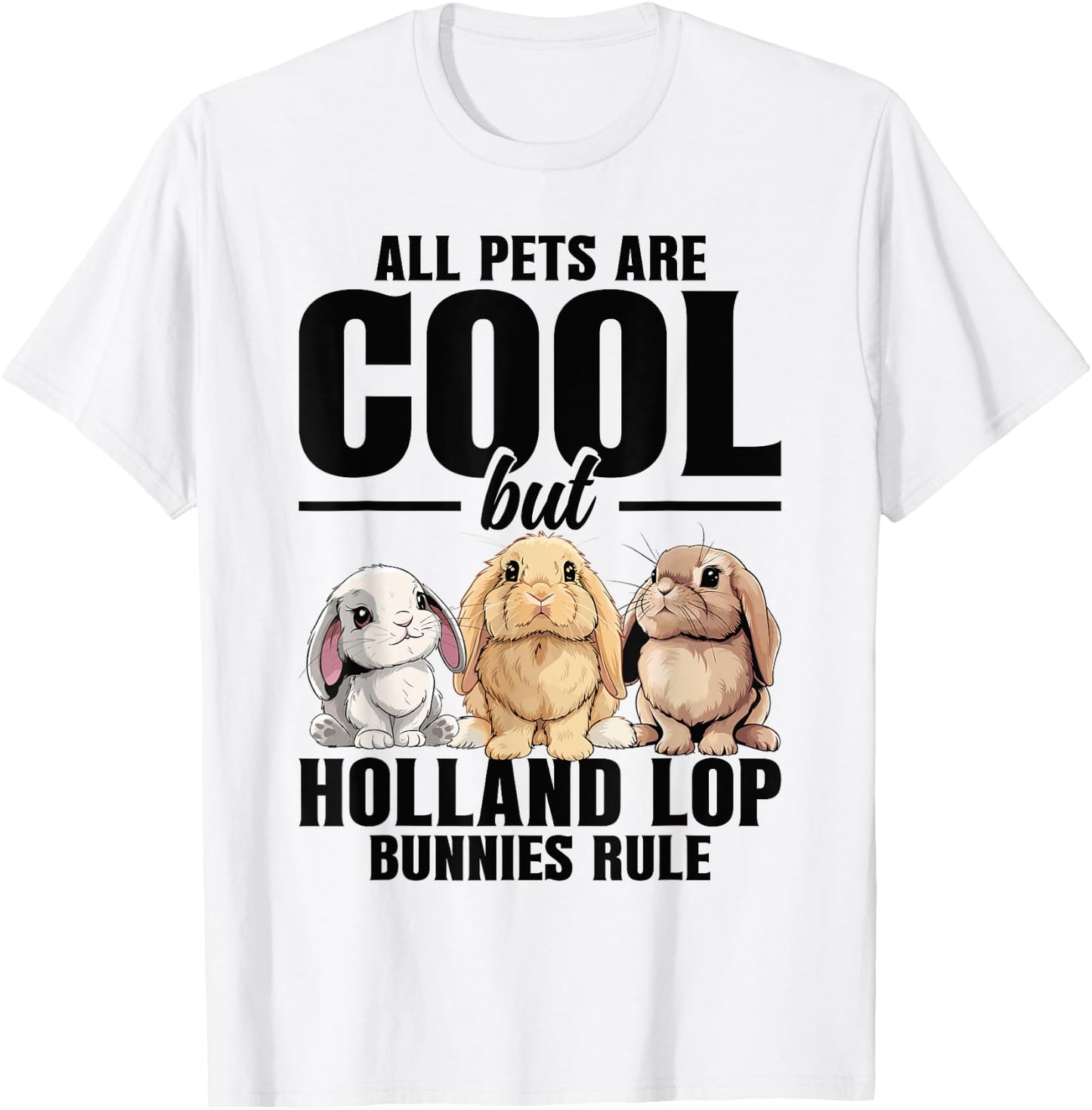 Holland Lop Bunny Costume Bunny Food Holland Lop Bunny T-Shirt - T-Shirt | White