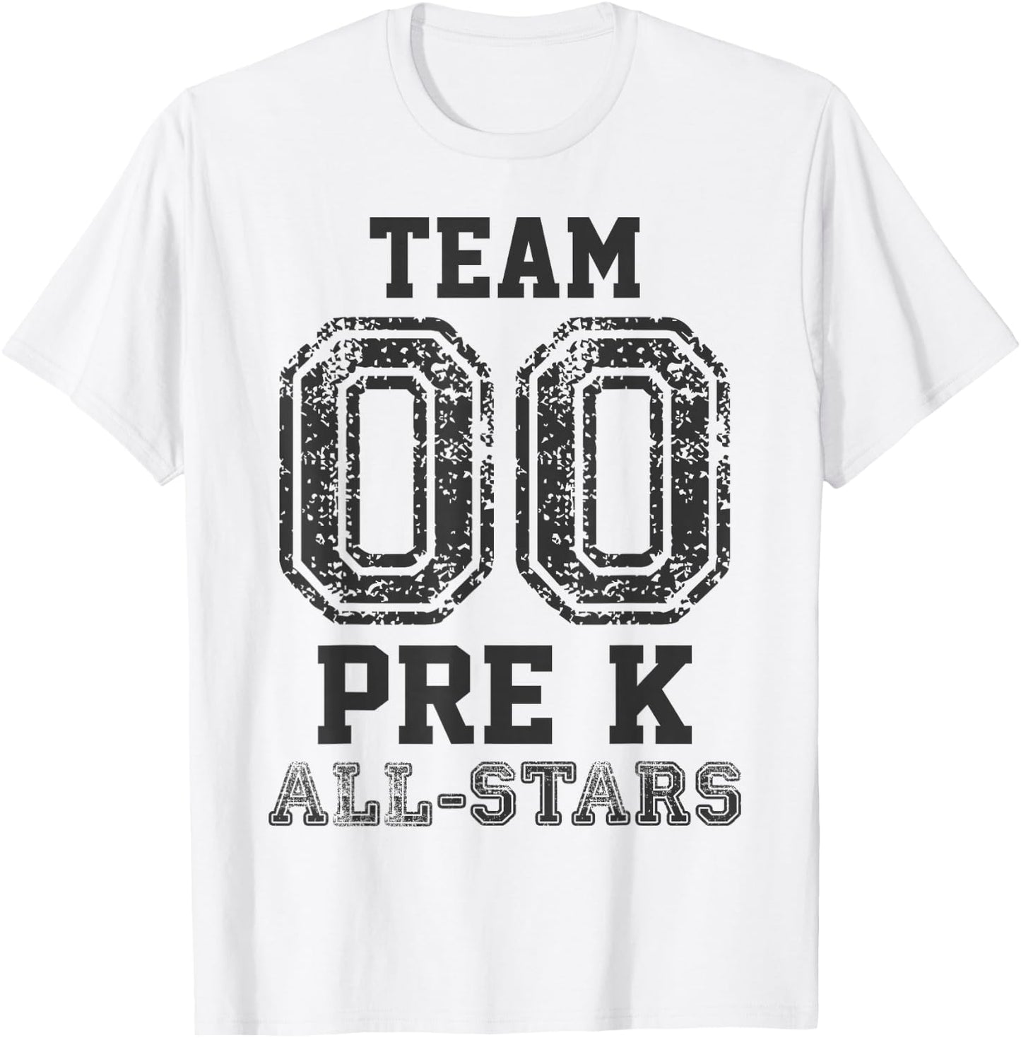 Preschool Team Pre-K All-Stars Sports Baseball Jersey T-Shirt - T-Shirt | White