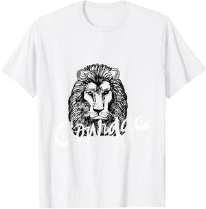 Lion Head Courage T-Shirt - T-Shirt | White