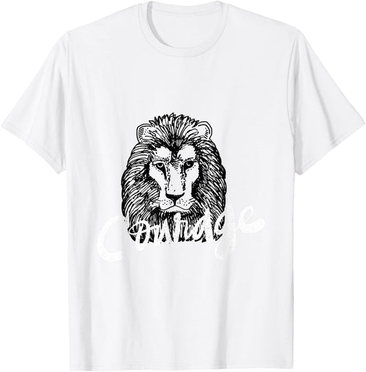 Lion Head Courage T-Shirt - T-Shirt | White