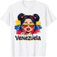 Messy Bun Girl Venezuela Pride Latina Venezuelan Women Girls T-Shirt - T-Shirt | White