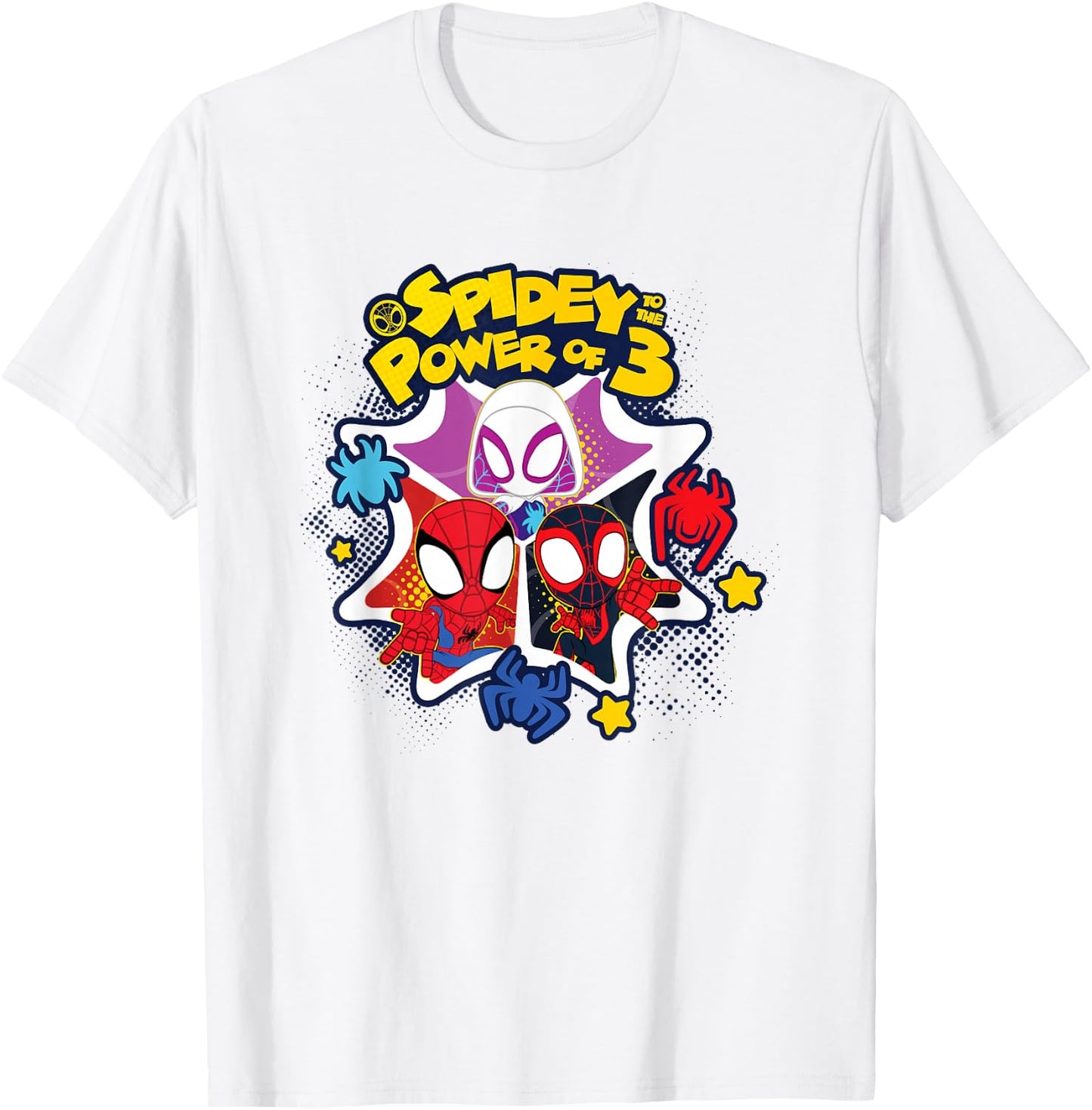 Marvel Spidey and His Amazing Friends to The Power of 3 T-Shirt - T-Shirt | White