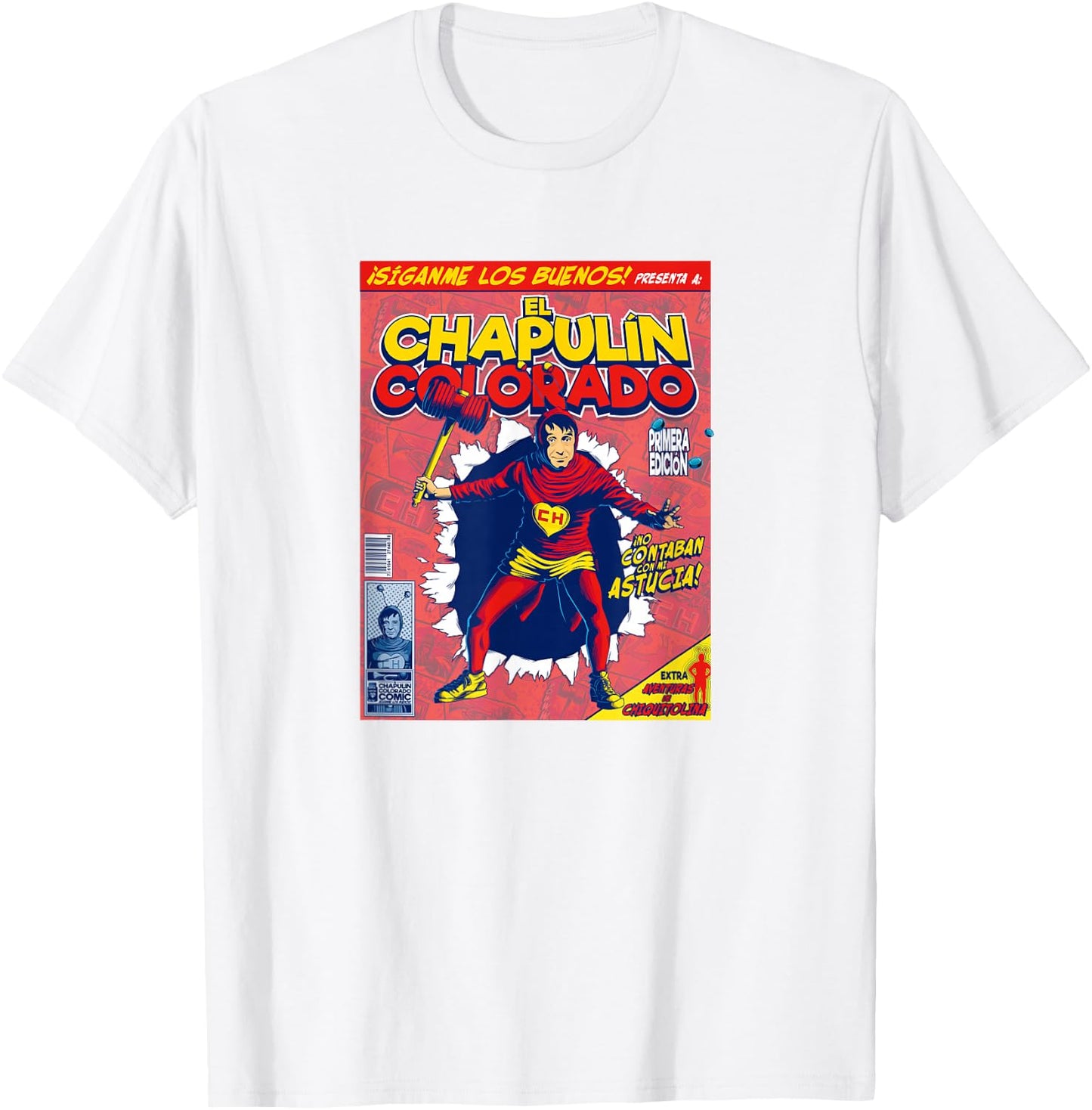 Chapulin Colorado - Fun Desings for Kids, Teen, Women & Men T-Shirt - T-Shirt | White