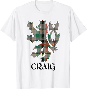 Clan Craig Tartan Scottish Family Name Scotland Pride T-Shirt - T-Shirt | White