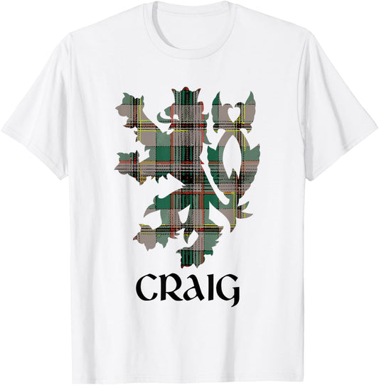 Clan Craig Tartan Scottish Family Name Scotland Pride T-Shirt - T-Shirt | White