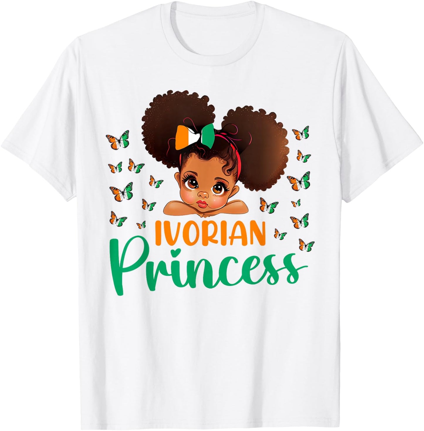 Ivorian Princess Ivory coast for Black Girls Kids T-Shirt - T-Shirt | White