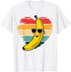 Retro Banana Novelty Fun Women Kids T-Shirt - T-Shirt | White