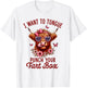 Sarcasm Joke Pun Cow I Want To Tongue Punch Your Fart Box T-Shirt - T-Shirt | White