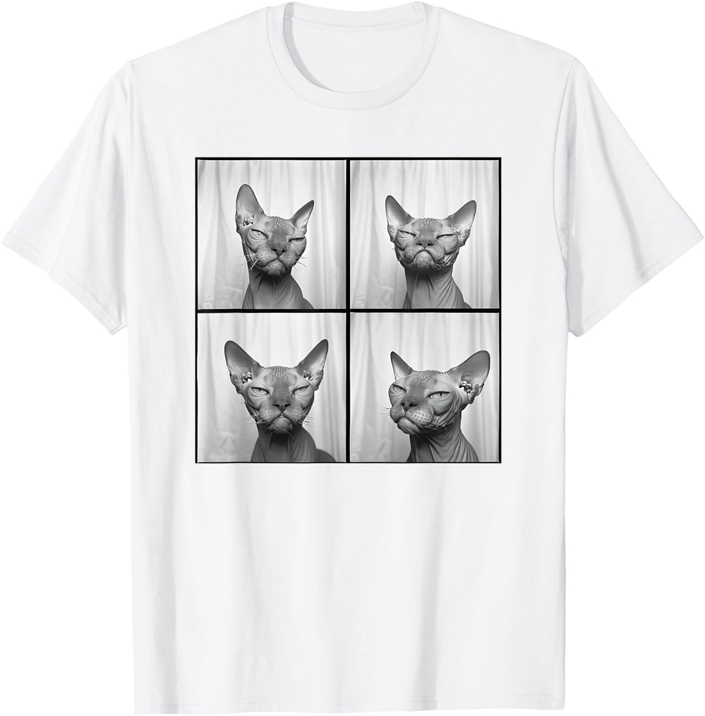 Hairless Sphynx Cat Lover Pet Portrait Love Sphynx Cats T-Shirt - T-Shirt | White