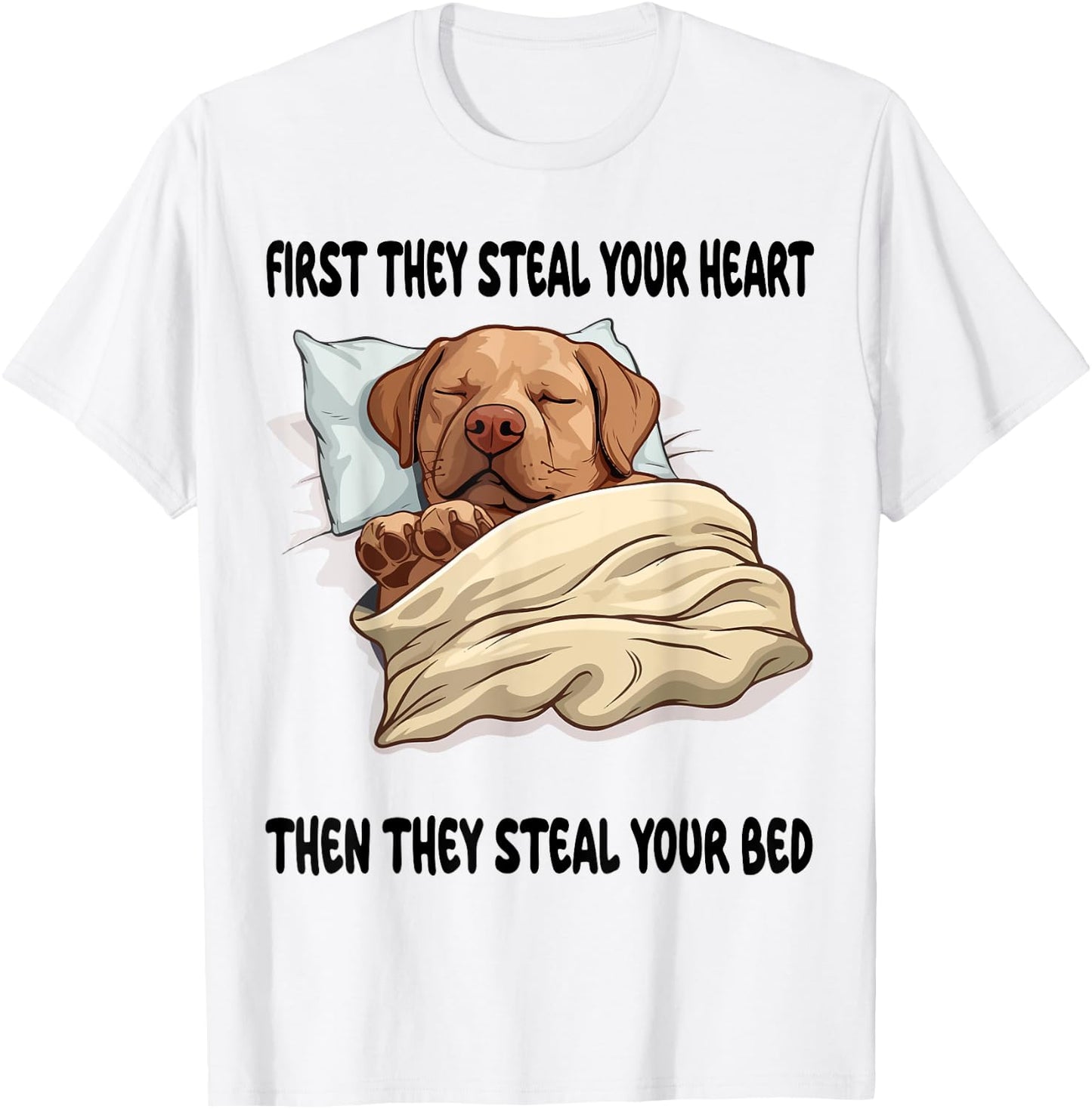 Labrador Sleeping Pajamas Nightgown T-Shirt - T-Shirt | White