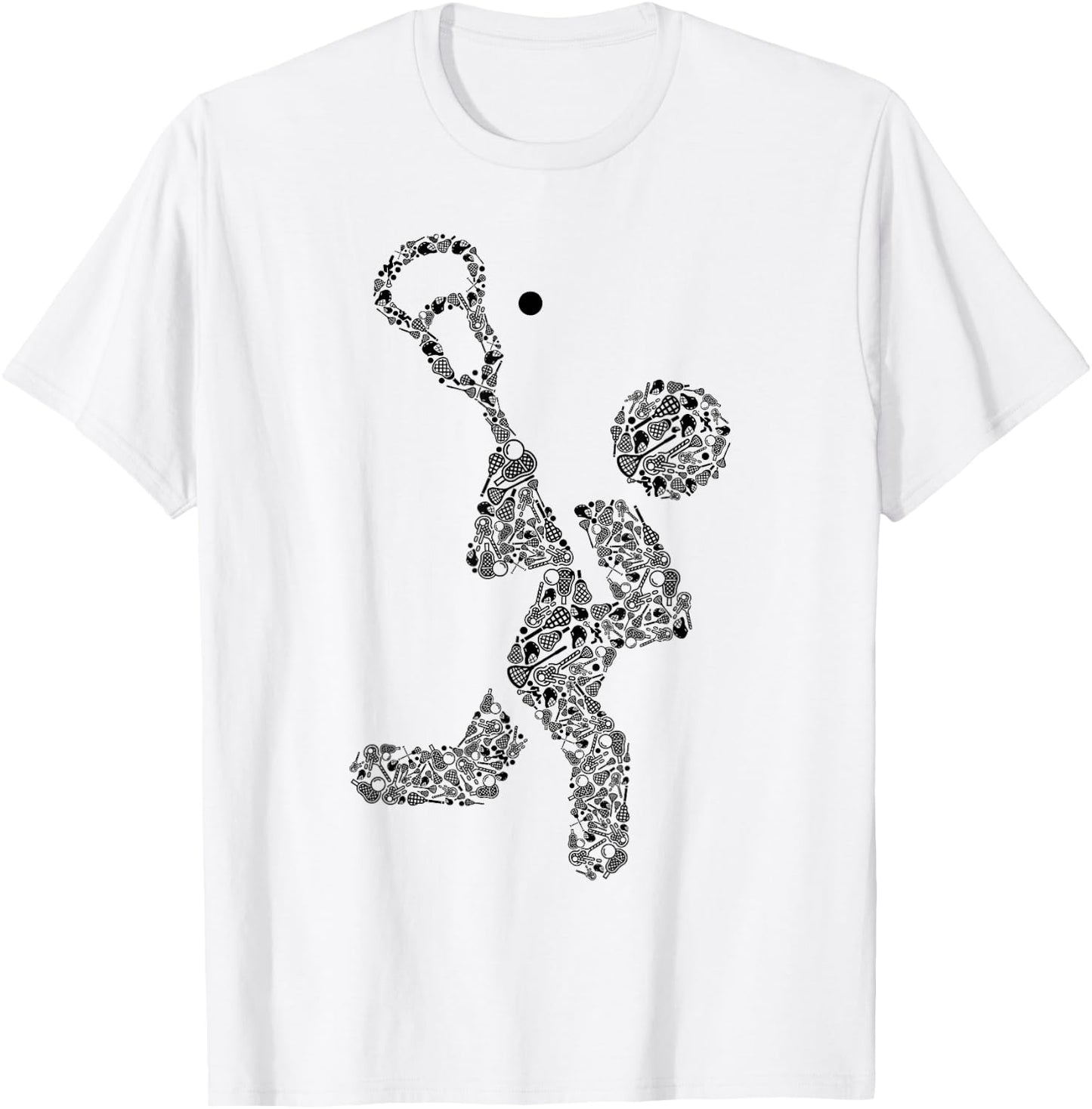 Icon Lacrosse Player Shirt | Lacrosse Coach Shirt | Lacrosse T-Shirt - T-Shirt | White