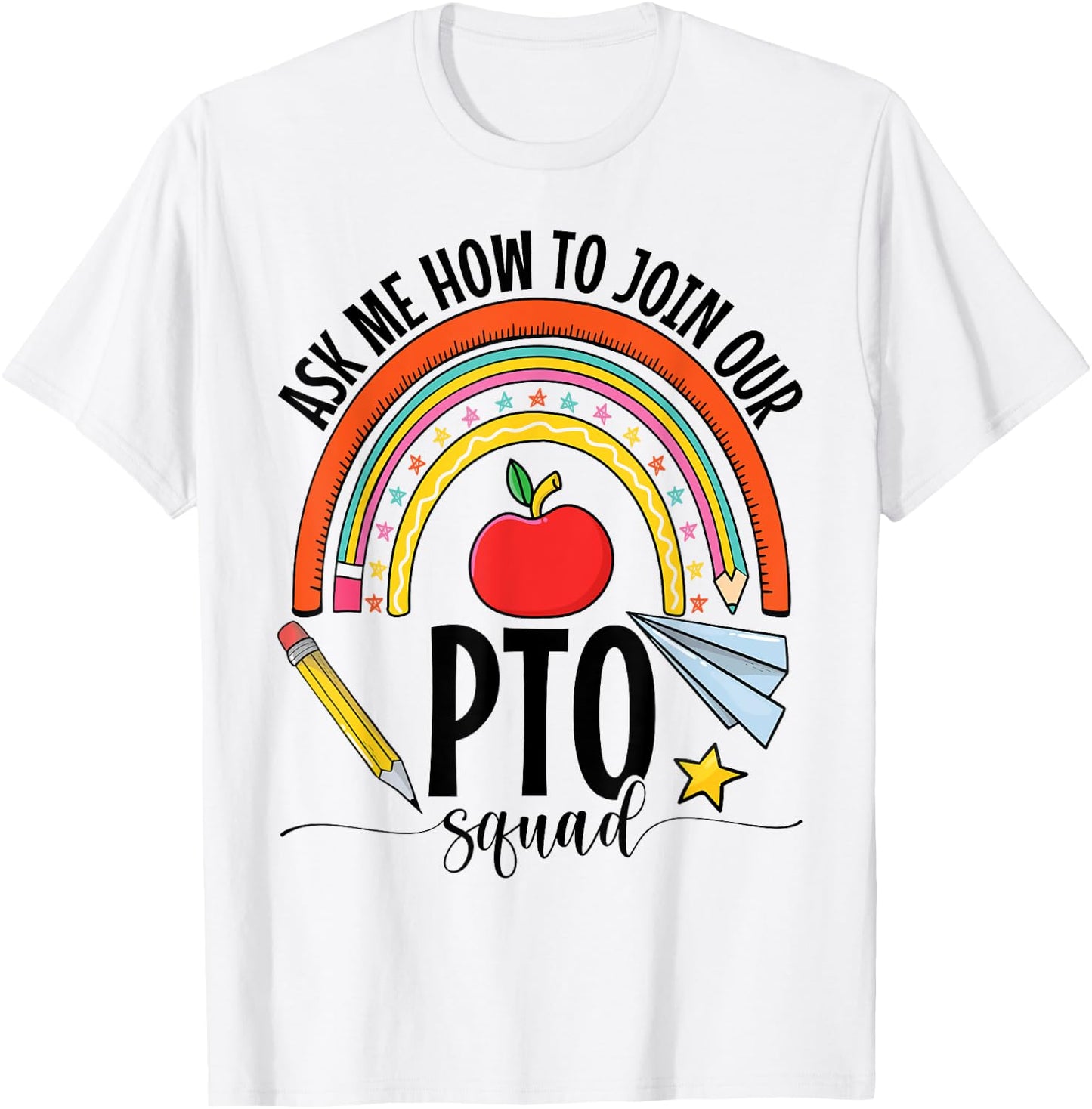 PTO Crew Parent Teacher Organization Parent School Volunteer Women Girls Kids T-Shirt - T-Shirt | White