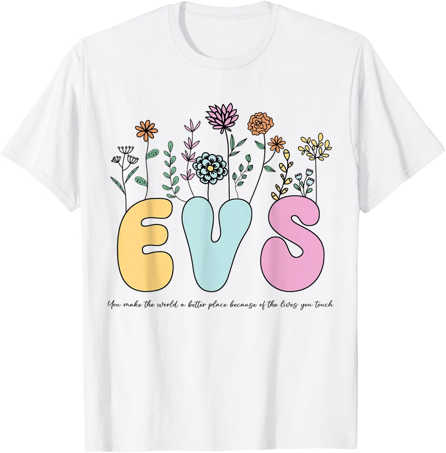 Retro Vintage Floral EVS Shirt Nurse Week T-Shirt - T-Shirt | White