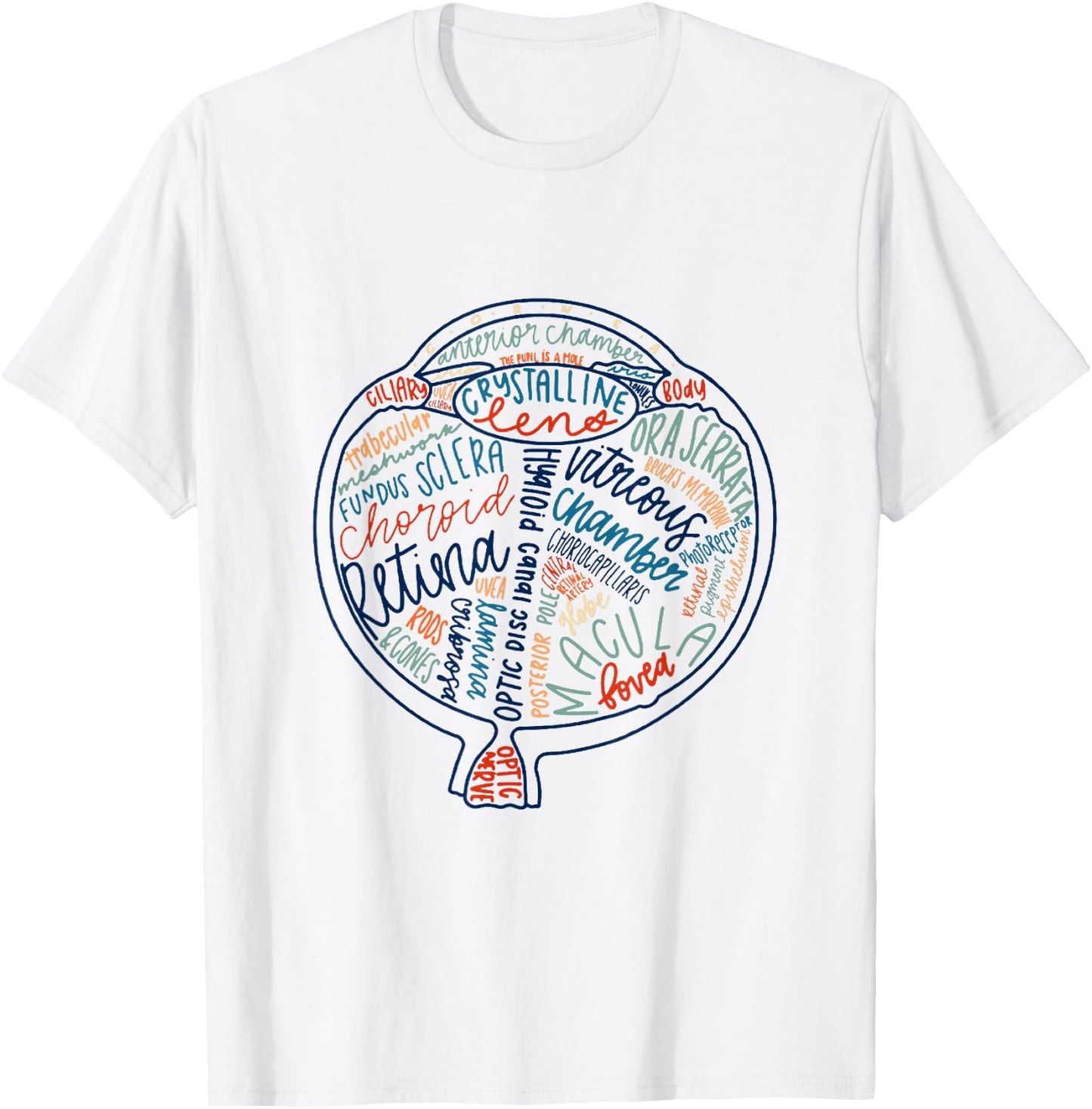 Eyes Anatomy Optometry Future Optometrist Optical Gift T-Shirt - T-Shirt | White
