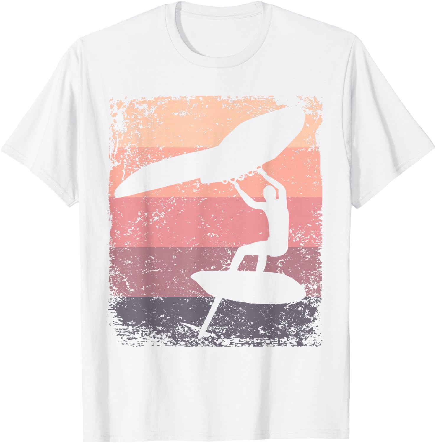 Wing Foil Wingsurfing Retro Men Foil Wing T-Shirt - T-Shirt | White