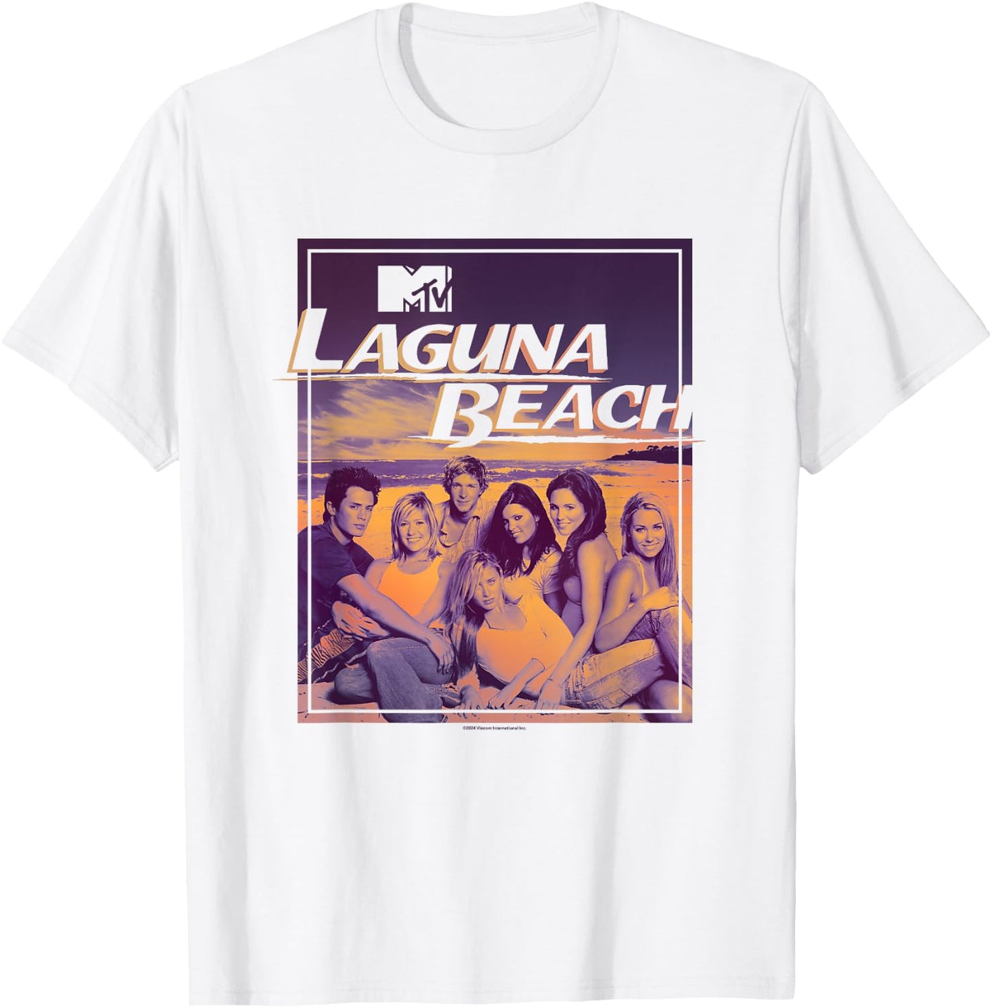 Laguna Beach Distressed MTV Reality Cast Poster T-Shirt - T-Shirt | White
