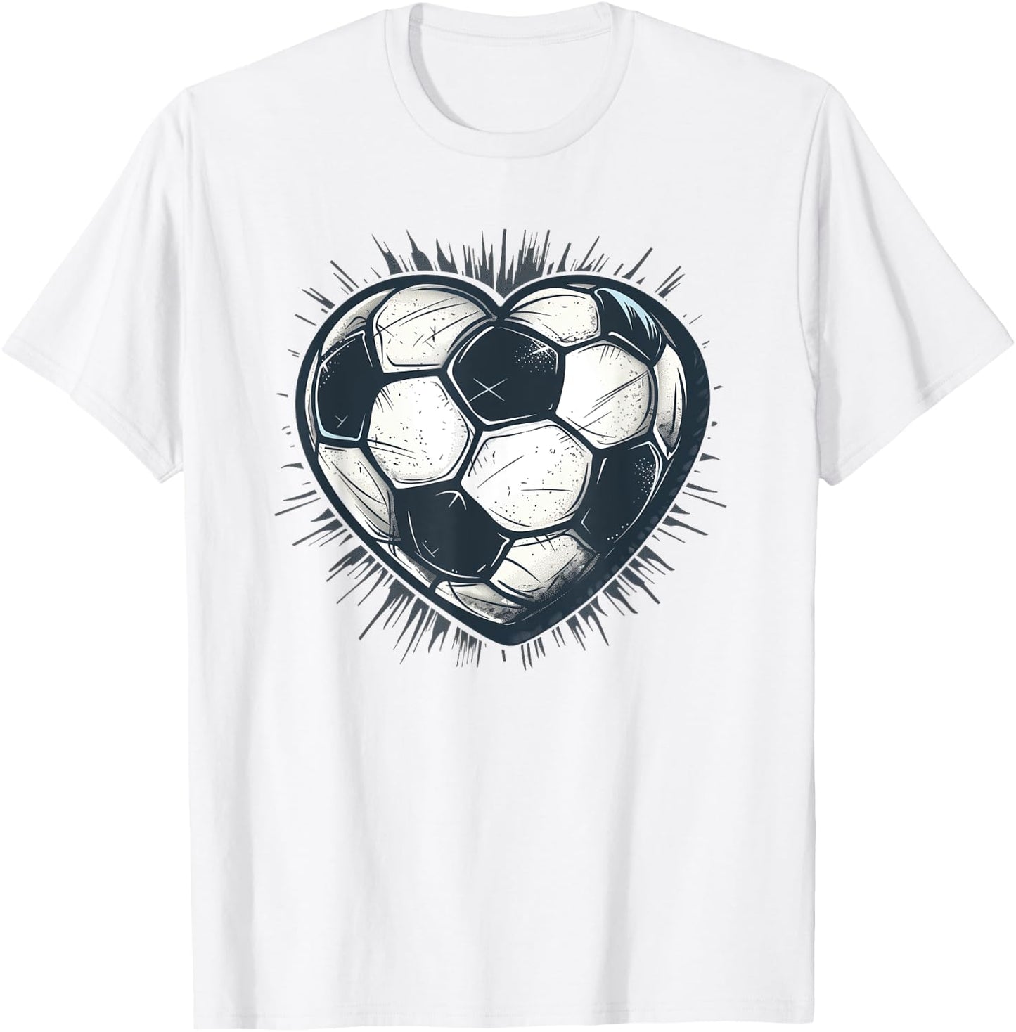 Soccer Ball Heart T-Shirt - T-Shirt | White