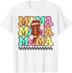 Football Mama Bolt Lightning Checkered Mom Life Mother's Day T-Shirt - T-Shirt | White
