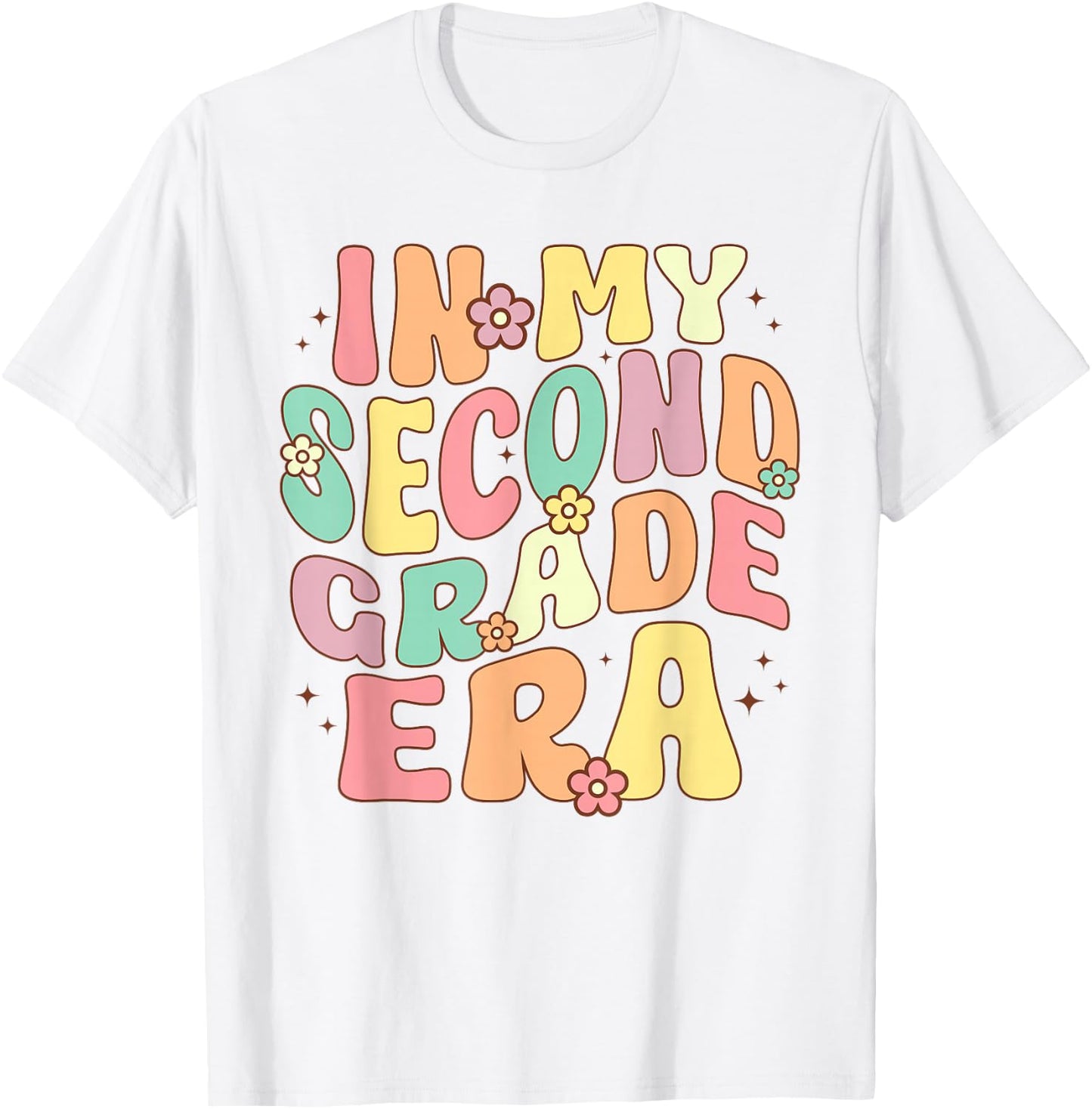 In My Second Grade Era 2nd Grade Groovy Back to School T-Shirt - T-Shirt | White