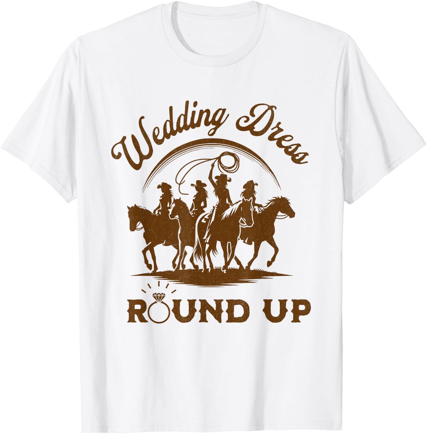 Country Western Wedding Dress Shopping Shirt Bridal Party Women T-Shirt - T-Shirt | White