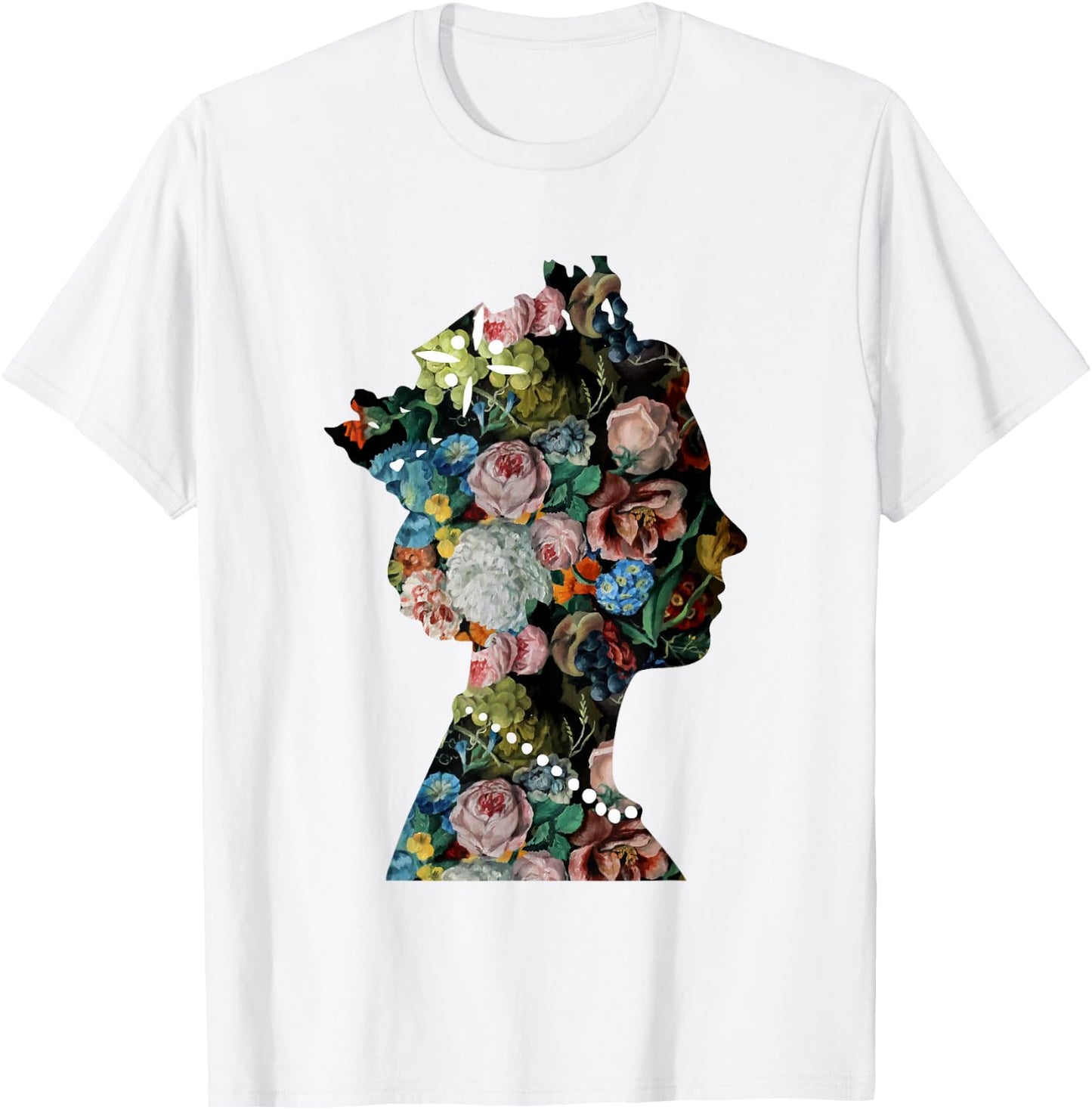 The Queen's Platinum Jubilee 2022 70th Anniversary Flower T-Shirt - T-Shirt | White