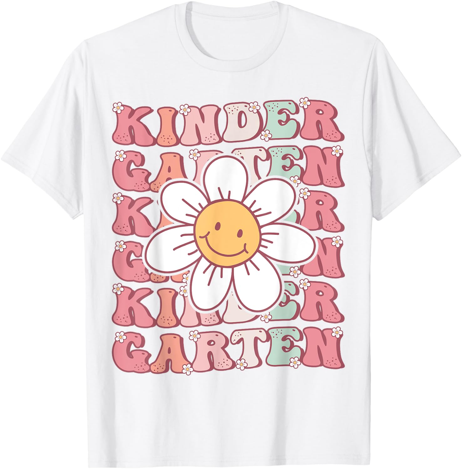 Groovy Kindergarten Back To School First Day of Kindergarten T-Shirt - T-Shirt | White
