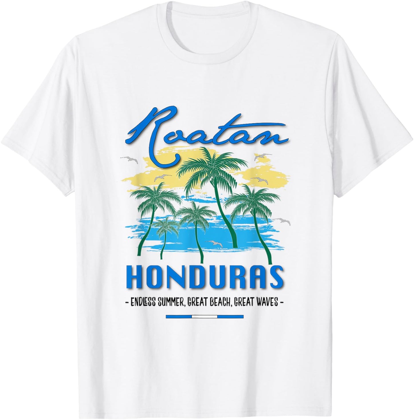 Roatan Honduras Travel Souvenirs Fish Gifts Shirt T-Shirt - T-Shirt | White