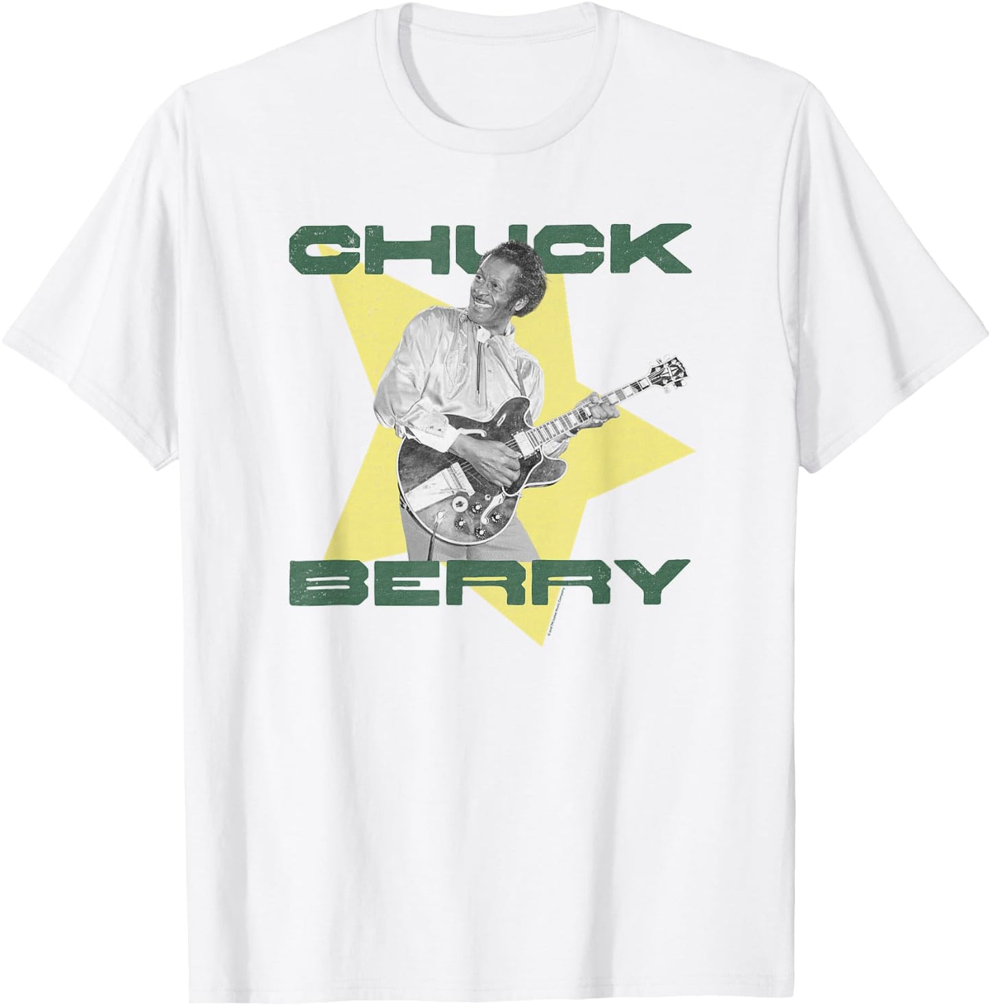Chuck Berry Reelin' & Rockin' Star Photo T-Shirt - T-Shirt | White