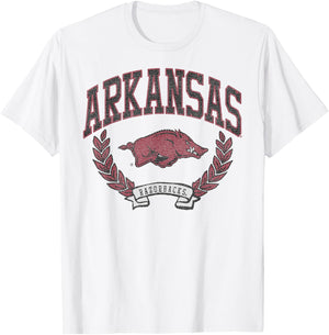 Arkansas Razorbacks Victory Vintage Officially Licensed T-Shirt - T-Shirt | White
